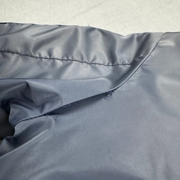 Vintage Sears Work Leisure 70s Fur Collar Bomber Flight Jacket Mens Large Blue - Picture 6 of 9